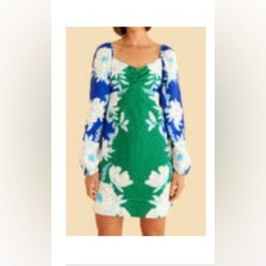 Soft Garden Blue Mini Dress